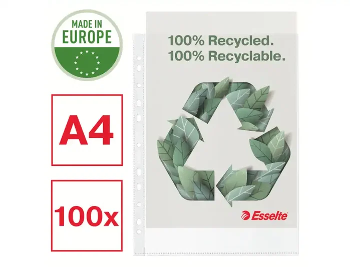 Esselte Fundas Multitaladro Reforzadas A4 Recicladas 70µ