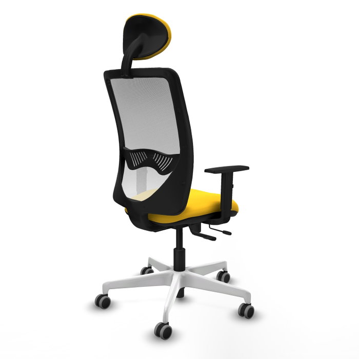 PIQUERAS Y CRESPO Silla de oficina Zulema con Mecanismo Sincro/Traslack Amarillo y Blanco PIQUERAS Y CRESPO Silla de oficina Zulema con Mecanismo Sincro/Traslack Amarillo y Blanco
