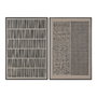 DKD Home Decor Cuadro Lienzo y Yeso Moderno 3D Surtido de 2 Piezas