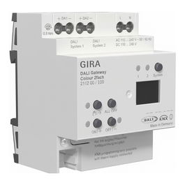 GIRA 211200 DALI Gateway Colour 2f REG KNX Secure - Interfaz de control de iluminación DALI para sistema KNX