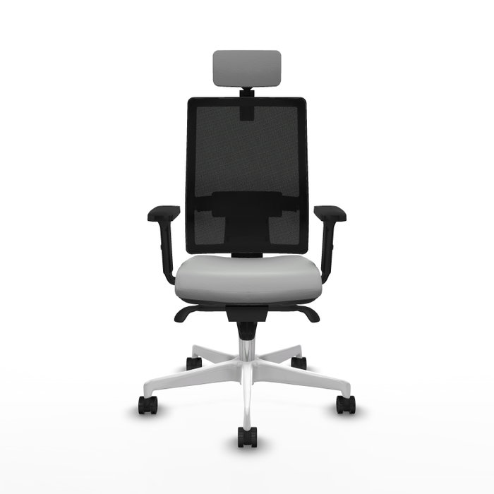 PIQUERAS Y CRESPO Silla de oficina Horna con mecanismo Sincro Gris claro y Negro PIQUERAS Y CRESPO Silla de oficina Horna con mecanismo Sincro Gris claro y Negro