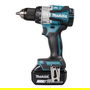Makita DHP489RTJ Taladro Percutor Eléctrico Sin Escobillas 18V 1800 RPM Mango de Pistola 1/2" Negro Azul