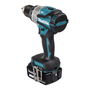 Makita DHP489RTJ Taladro Percutor Eléctrico Sin Escobillas 18V 1800 RPM Mango de Pistola 1/2" Negro Azul