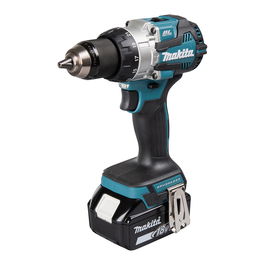 Makita DHP489RTJ Taladro Percutor Eléctrico Sin Escobillas 18V 1800 RPM Mango de Pistola 1/2" Negro Azul