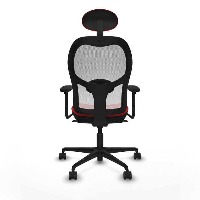 PIQUERAS Y CRESPO Silla de oficina Jorquera con mecanismo Sincro, Rojo y Blanco