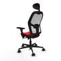 PIQUERAS Y CRESPO Silla de oficina Jorquera con mecanismo Sincro, Rojo y Blanco