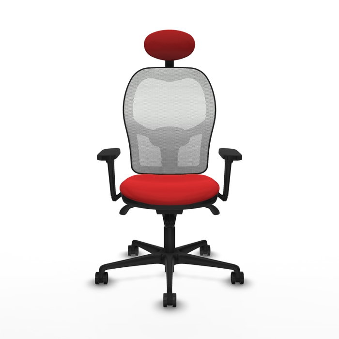 PIQUERAS Y CRESPO Silla de oficina Jorquera con mecanismo Sincro, Rojo y Blanco