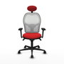 PIQUERAS Y CRESPO Silla de oficina Jorquera con mecanismo Sincro, Rojo y Blanco