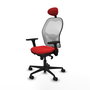 PIQUERAS Y CRESPO Silla de oficina Jorquera con mecanismo Sincro, Rojo y Blanco