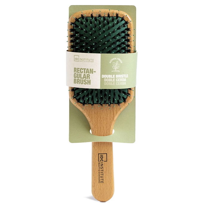 Idc Institute RECTANGULAR BRUSH Cepillo Doble Cerda para Desenredar Cabello 1 Unidad