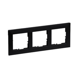 Legrand SEANO Marco de 3 módulos en color Negro lacado 765373