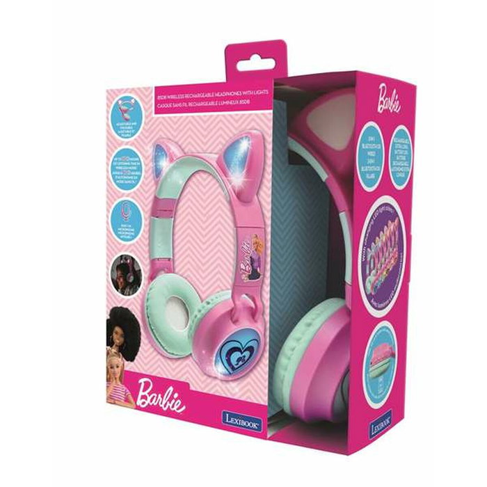 Lexibook Auriculares inalámbricos Barbie con orejas de gato e iluminación