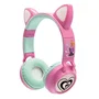 Barbie Auriculares Inalambricos Recargables con Luz y Orejas de Gato para Niños