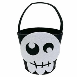 My Other Me Cubo Calavera Fieltro Blanco-Negro
