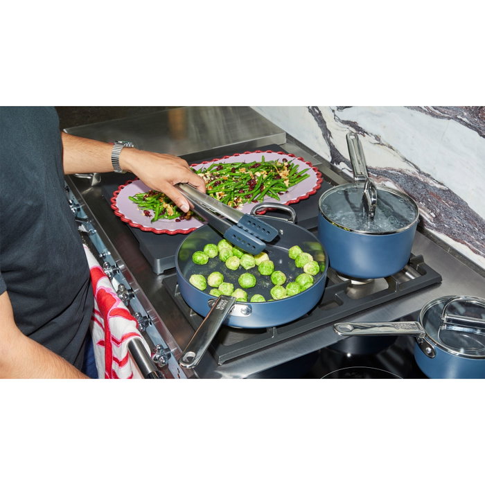 Joseph Joseph Juego de cocina Space con mangos plegables y revestimiento cerámico, 6 piezas, Azul