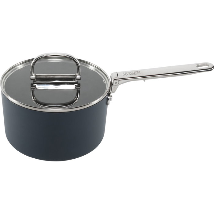 Joseph Joseph Juego de cocina Space con mangos plegables y revestimiento cerámico, 6 piezas, Azul
