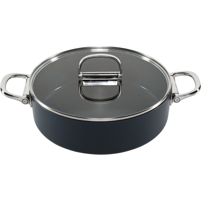 Joseph Joseph Juego de cocina Space con mangos plegables y revestimiento cerámico, 6 piezas, Azul