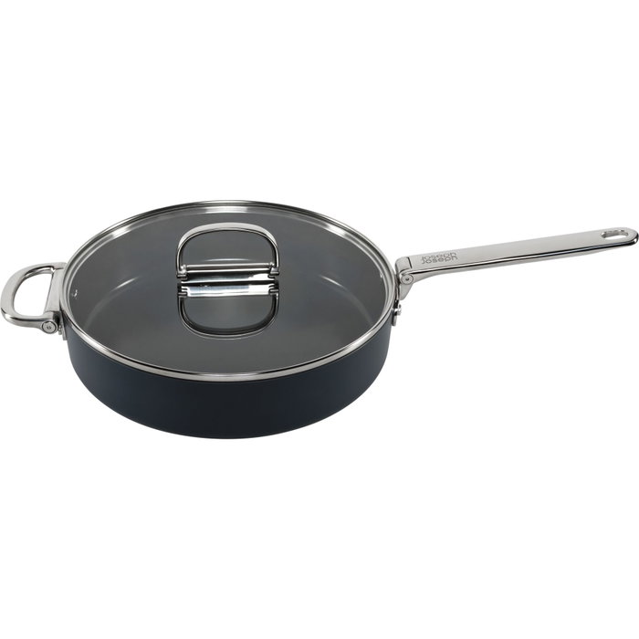 Joseph Joseph Juego de cocina Space con mangos plegables y revestimiento cerámico, 6 piezas, Azul