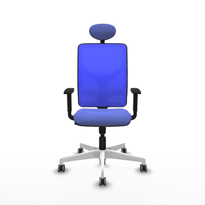 PIQUERAS Y CRESPO Silla de oficina Motilla Azul con mecanismo Sincro