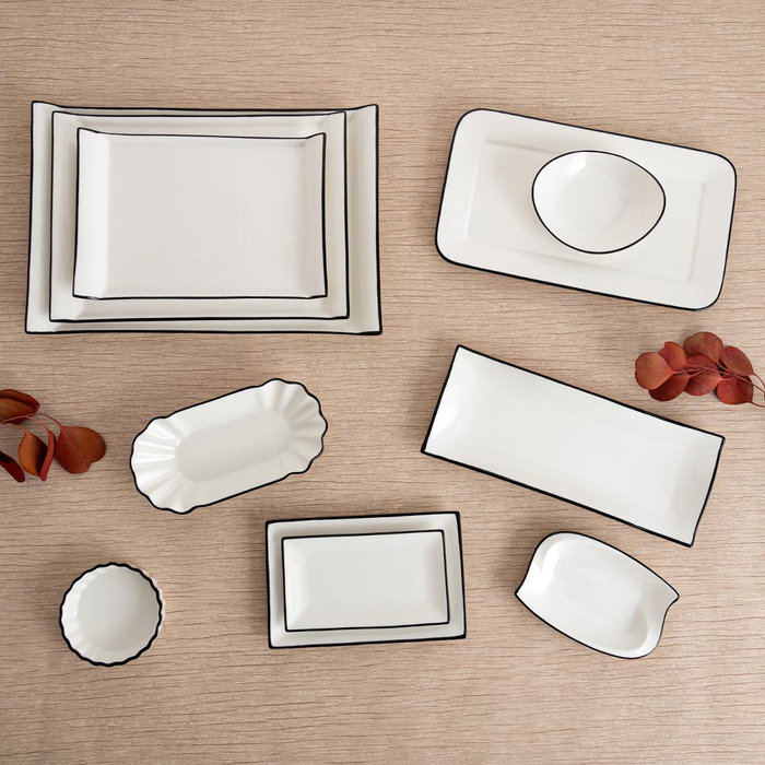 Tapa Ensaladilla Porcelana Gastro Black Quid 14x11 cm Tapa Ensaladilla Porcelana Gastro Black Quid 14x11 cm