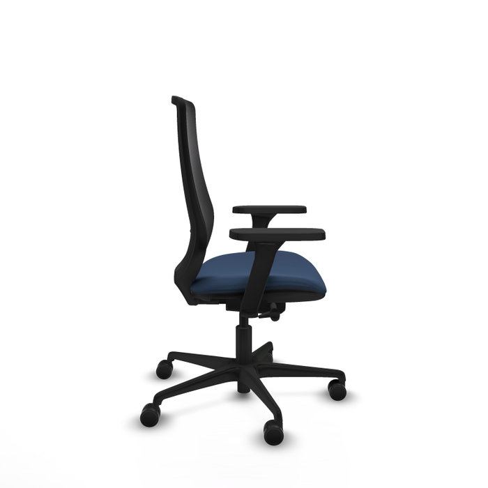 PIQUERAS Y CRESPO Silla de oficina Mardos con mecanismo Sincro/Traslack, Azul marino y Negro