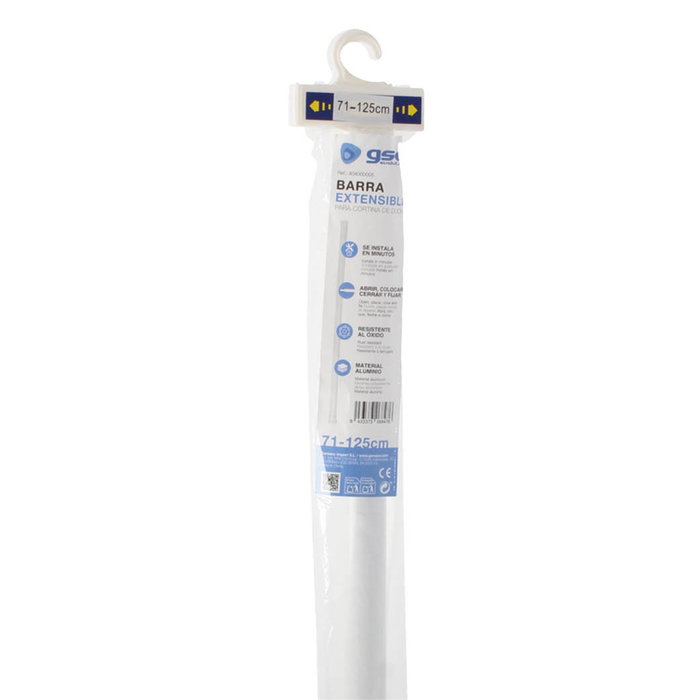 Dovelis Barra extensible para cortina de ducha de 71 a 125cm