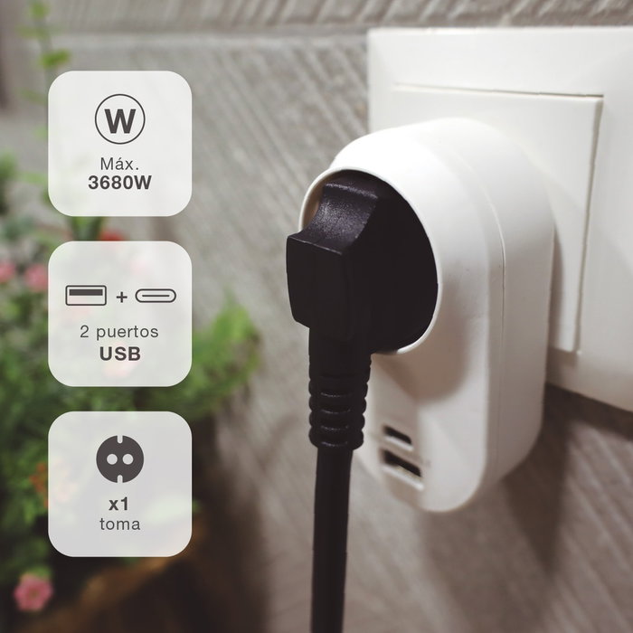 GSC Evolution Ladrón base USB C + A Blanco GSC Evolution Ladrón base USB C + A Blanco