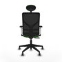 PIQUERAS Y CRESPO Silla de oficina Motilla con mecanismo Sincro/Traslack, Verde y Negro