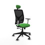 PIQUERAS Y CRESPO Silla de oficina Motilla con mecanismo Sincro/Traslack, Verde y Negro