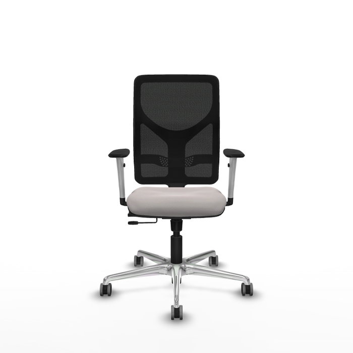 PIQUERAS Y CRESPO Silla de oficina Motilla con Mecanismo Sincro/Traslack Blanco/Negro