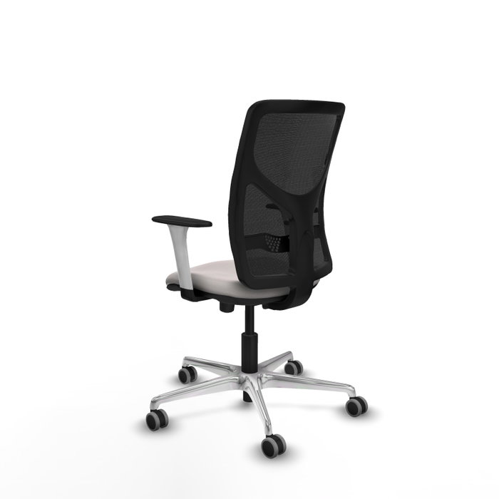 PIQUERAS Y CRESPO Silla de oficina Motilla con Mecanismo Sincro/Traslack Blanco/Negro