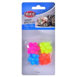 Trixie Set de 4 Pelotas con Relieves para Gato, 3,5 cm
