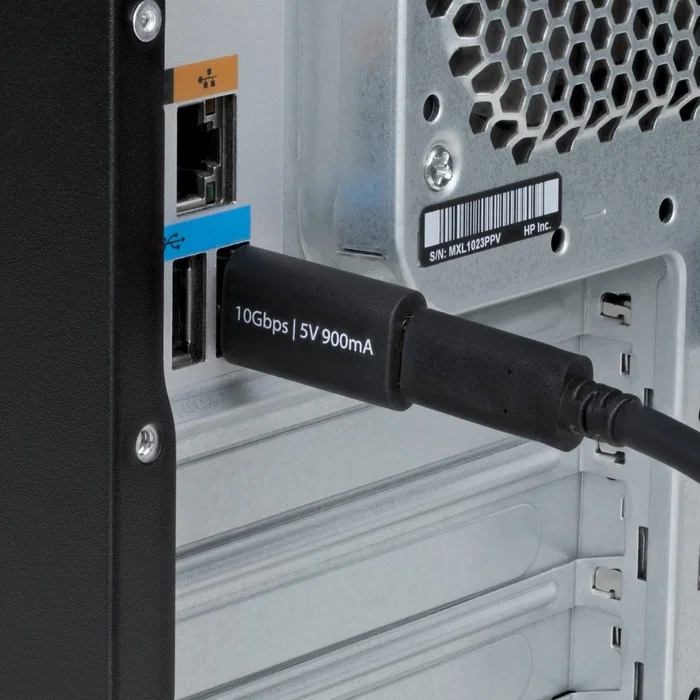 StarTech Adaptador USB-A Macho a USB-C Hembra U32-AMCF-USBADAPTER - USB 3.2 Gen 1 (5 Gbps), Plug-and-Play, Versión Derecha, Conector Niquelado, Negro