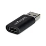 StarTech Adaptador USB-A Macho a USB-C Hembra U32-AMCF-USBADAPTER - USB 3.2 Gen 1 (5 Gbps), Plug-and-Play, Versión Derecha, Conector Niquelado, Negro