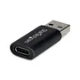 StarTech Adaptador USB-A Macho a USB-C Hembra U32-AMCF-USBADAPTER - USB 3.2 Gen 1 (5 Gbps), Plug-and-Play, Versión Derecha, Conector Niquelado, Negro