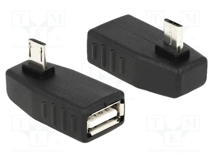 DeLOCK 65474 Adaptador USB micro-B Macho a USB 2.0-A Hembra OTG 90° Negro DeLOCK 65474 Adaptador USB micro-B Macho a USB 2.0-A Hembra OTG 90° Negro