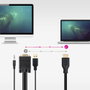 Nanocable Conversor VGA Macho a HDMI Macho con Audio y USB de 1,8m
