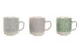 DKD Home Decor Set de 6 Tazas de Porcelana LINEAS 2023 Surtidas