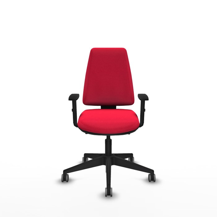 PIQUERAS Y CRESPO Silla de oficina Elche color Rojo con mecanismo Asincro