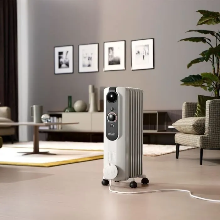 Delonghi DEL8004399021501 Radiador de Aceite 1500 W Móvil Hasta 45 m² con Función Antihielo Gris Delonghi DEL8004399021501 Radiador de Aceite 1500 W Móvil Hasta 45 m² con Función Antihielo Gris