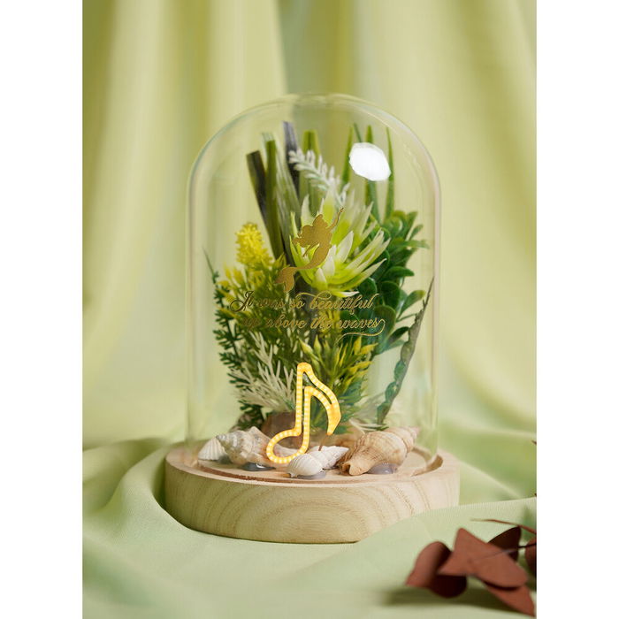 WIDDOP & CO Flor Campana Ariel Princesas Disney con Luz de Neón