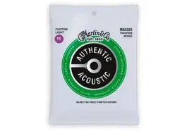 MARTIN Juego Acústica Authentic Silked Phosphor Bronze 92/8 Custom Light 11-52