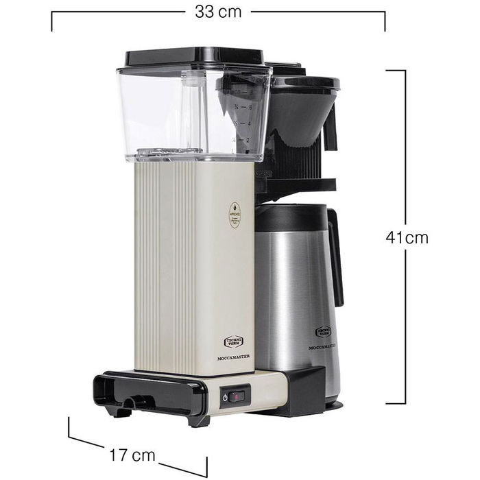 Moccamaster KBGT Off-White Cafetera Automática de Goteo, Color Off-White
