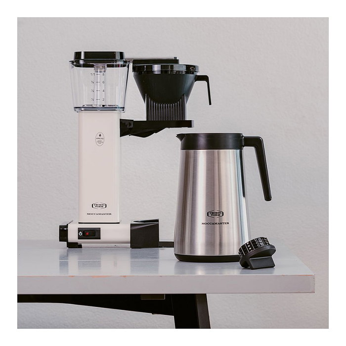 Moccamaster KBGT 741 Cafetera de Filtro Automática, 10 Tazas 1.25 L 1450 W Off-White Negro Plata Blanco, Incluye Filtro, Certificación SCA