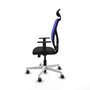 PIQUERAS Y CRESPO Silla de oficina Motilla con mecanismo Sincro/Traslack, Azul y Negro