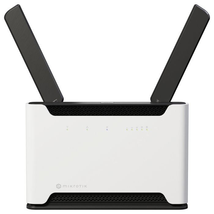 MikroTik Chateau LTE18 ax Router de Sobremesa, Wi-Fi 6E, 4G LTE, Ethernet Gigabit, Doble Banda (2.4 GHz / 5 GHz), Blanco - S53UG+5HaxD2HaxD-TC&EG18-EA