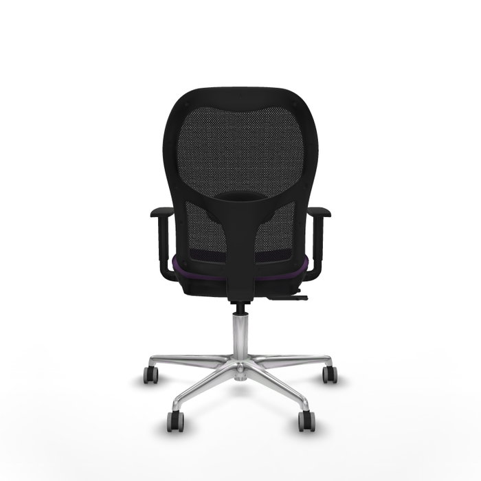 PIQUERAS Y CRESPO Silla de oficina Jorquera con mecanismo Sincro/Traslack, Morado y Negro