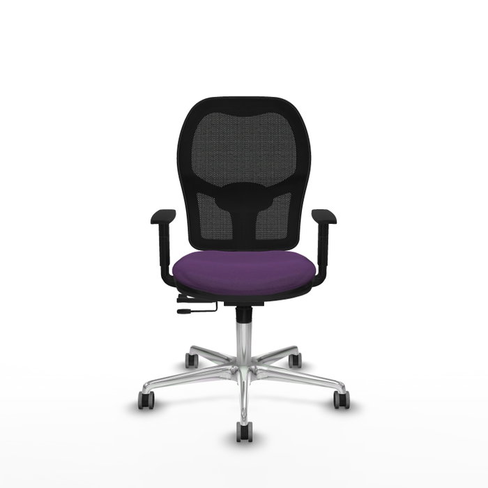 PIQUERAS Y CRESPO Silla de oficina Jorquera con mecanismo Sincro/Traslack, Morado y Negro