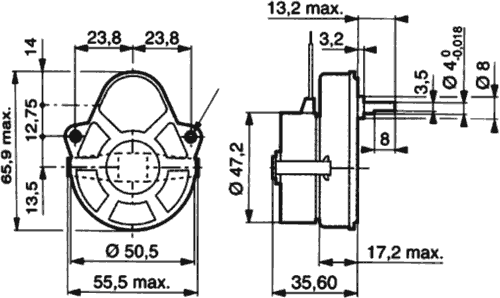 CROUZET Motor Eléctrico AC Monofásico 3W 230VAC 1rot./min