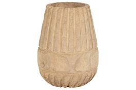 DKD Home Decor Jarron Natural Jarrones 24 Madera Paulownia Natural 32 x 42 x 32 cm